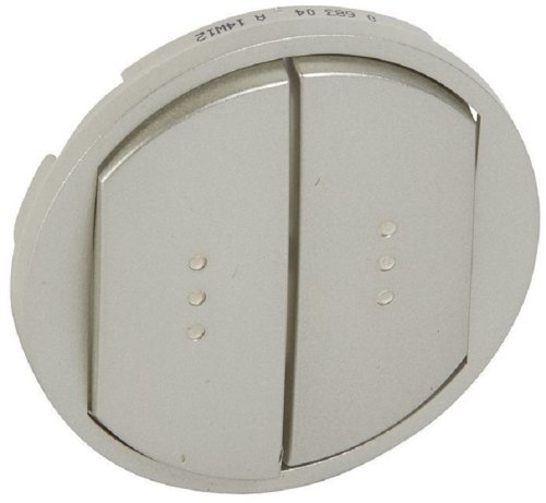 Лицевая панель Legrand Celiane для 2-кл. выключателя с подсветкой титан картинка